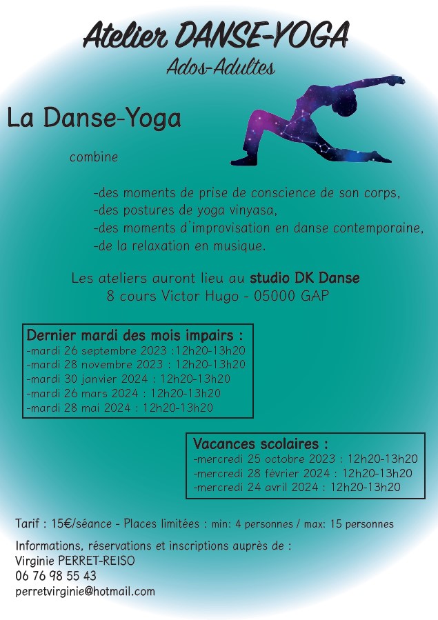 Atelier danse yoga flyer 2023-2024